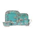 thumbnail image 4 of 222 Fifth Adelaide Square Porcelain Dinnerware Set, 16-Piece, Blue Toile, 4 of 10