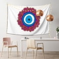 thumbnail image 2 of DouZhe Nazar Amulet Turkish Oriental Eye Tapestry Wall Hanging Tapestries Dorm Room Home Decor, 60" x 40", 2 of 7