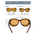 thumbnail image 4 of TINHAO Oversized Polarized Sunglasses Fit Over Glasses Wear Over Glasses for Women UV Protection Leopard Frame, 4 of 8