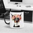 thumbnail image 3 of Happy Mother's Day Doberman Pinscher with Flower Crown and Greeting Card 11oz Accent Two-tone Mug Doberman Dog Lover Gifts Coffee Tea Cup - 13004, 3 of 5