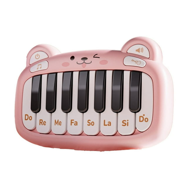Clavier de Musique Mini Multifonction Rose Rose Piano Électronique Jouet d'Apprentissage pour Enfants avec Support Cartes de Partitions Instrument de Musique Portable 5.5 X 3.9 X 0.98 Pouces