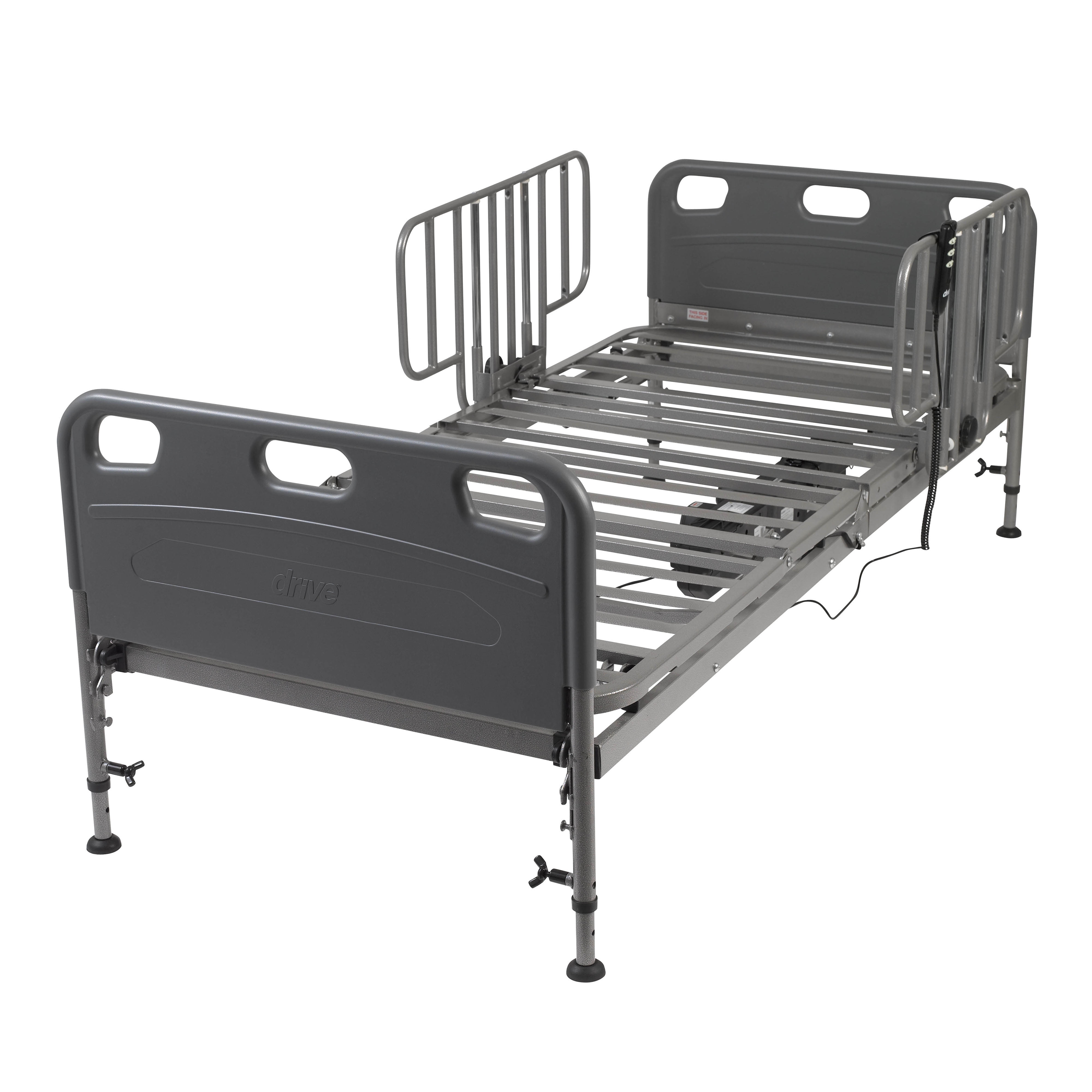 Drive Medical Competitor Semi Electric Hospital Bed with Half Rails