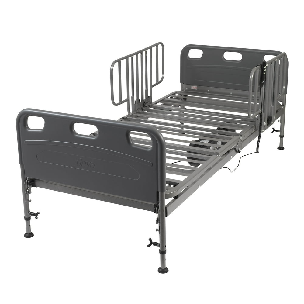 Drive Medical Competitor Semi Electric Hospital Bed with Half Rails