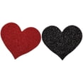 thumbnail image 3 of Nipplicious - Pâtisseries en Forme de Cœur - Paillettes - Lot de 2 - Rouge & Noir, 3 of 3