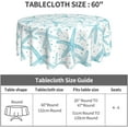 thumbnail image 5 of Nautical Coastal Tablecloth Round 60 Inch Blue and Teal Starfish Table Cloth Washable Summer Farmhouse Beach Table Cover for Kitchen Dinner Room Holiday Picnic Party Camping Indoor Outdoor Decor, 5 of 6