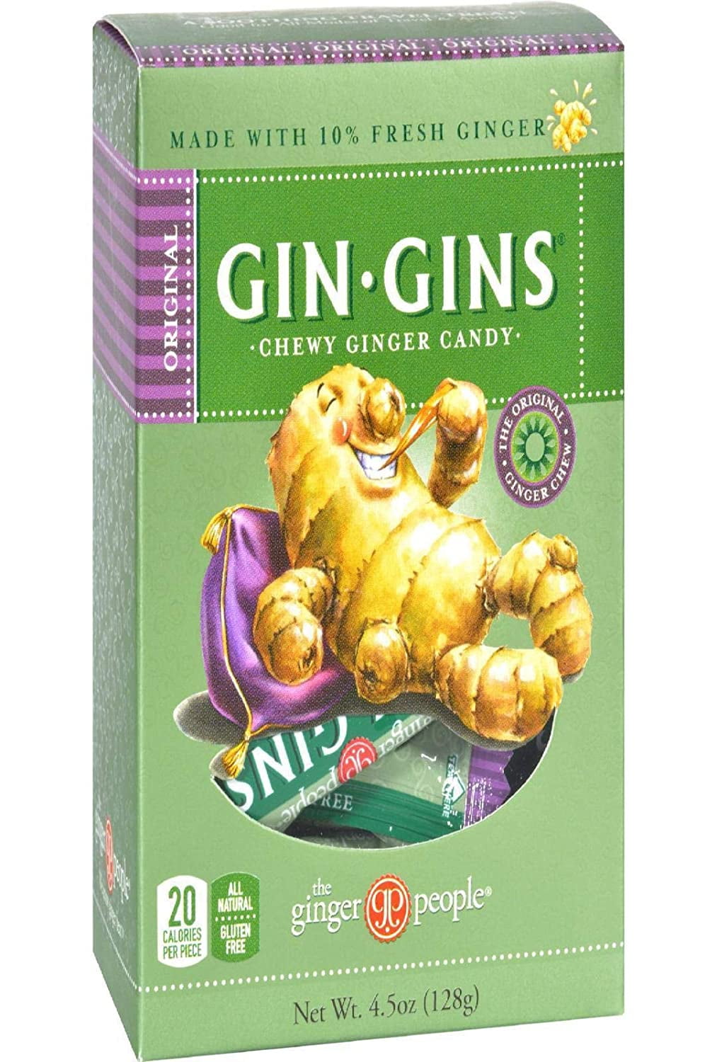 The Ginger People Original Gin Gins Chewy Ginger Candy 4.5 oz