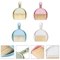 STRANDCHIC 4Sets Multi-Function Dustpan Set with Hand Brush and Broom for Household Use