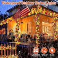 thumbnail image 5 of 2 Pack Fall Decor For Home Thanksgiving Decorations Lighted Fall Garland Maple Leaves Total 20ft 40 Led Battery Operated Indoor Outdoor String Lights, 5 of 5