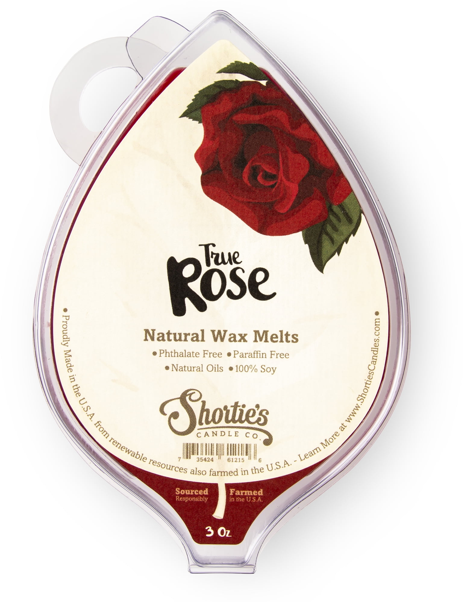 True Rose Soy Wax Melts - All Natural + Essential Oils + Phthalate Free - Shortie's Candle Company