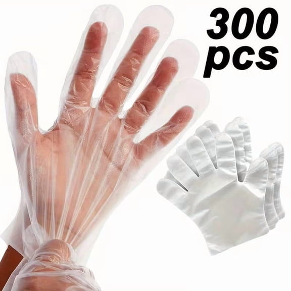 Single-Use Disposable Gloves - 300 or 600 Count for Gardening, Cleaning, and Outdoor Tasks