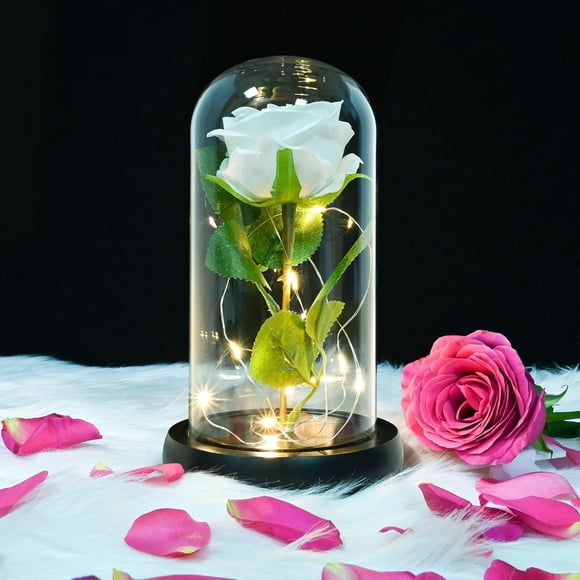Rosa Eterna QUELIEN Rosas Blancas en Cúpula de Cristal - Regalo