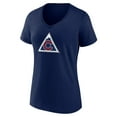 thumbnail image 2 of Women's Navy Colorado Avalanche Alternate Logo V-Neck T-Shirt, 2 of 3