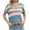 Red, variant on Womens Short Sleeve Tops, Short Sleeve Knit Tops for Women Striped Print Fashion Crew Neck Sweater Casual Loose Soft Comfy Pullover Shirts
