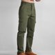 thumbnail image 5 of Pantalones largos para hombre, color liso, con botones, cremallera y múltiples bolsillos, de poliéster, 5 of 6