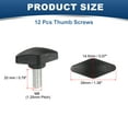 thumbnail image 2 of Uxcell Tee Thumb Screws, Carbon Steel Tee Wing Knobs for Hand Tightening Applications M8 x 20mm, 2 of 7