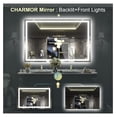 thumbnail image 3 of 48x30 LED Lighted Bathroom Mirror, Wall Vanity Mirror with Lights, Dimmable Defogger, Shatter-Proof Design, 3 Adjustable Colors, ETL Listed for Safe Use, 3 of 8