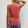 thumbnail image 6 of CHENge Womens U Neck Henley Tank Tops Summer Sleeveless Side Ruched Drawstring Button Casual Loose Fit Basic Everyday Shirts,S, 6 of 8