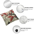 thumbnail image 4 of Acheng Oriental Cherry Branch Throw Pillow Cover Butterflies Foliage Traditional Japanese Blossom Culture Pillow Case Decorative Square Cushion for Home Couch Bed,2 Pcs White, 4 of 6
