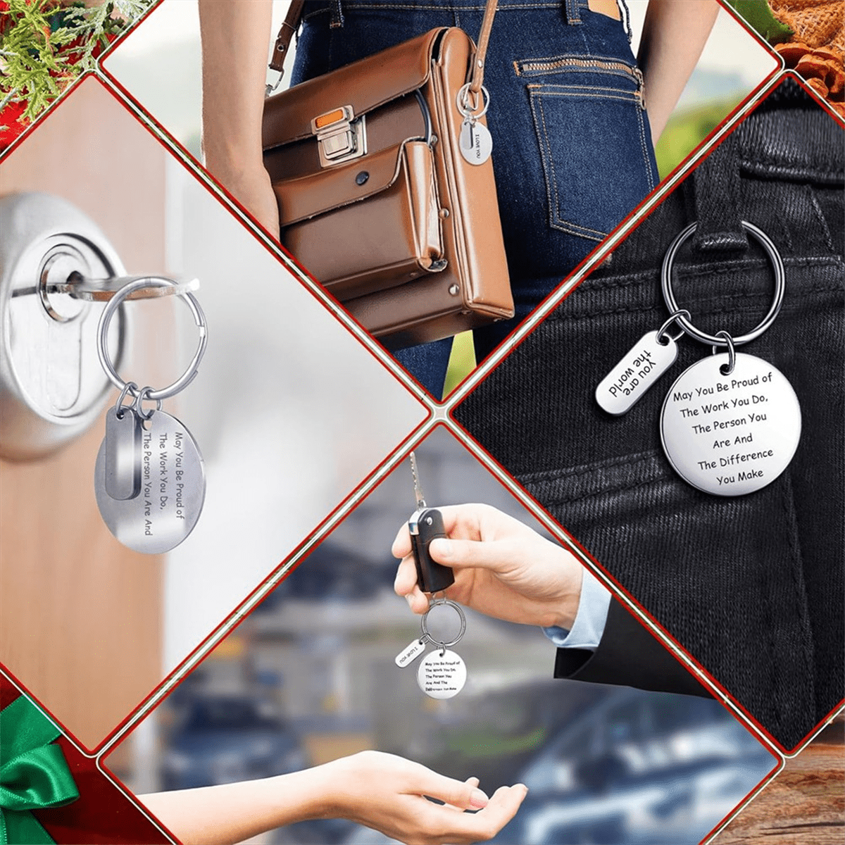 72pcs Engravable Keychain Blanks Stainless Steel Blank Key Ring Stamping Tags Round Engravable Key Ring Tags with Hole