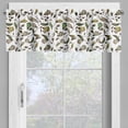 thumbnail image 4 of Ambesonne Floral Valance & Curtain, Autumn Nature Design, 55"x30", Dark Brown Fern Green, 4 of 6
