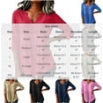 thumbnail image 3 of Yrmaups Loose Fit 3/4 Sleeve Peplum Top for Women, Casual V Neck Ruffle Blouse, Soft Stretch Tunic for Vacation Office Travel Everyday Outfit, Red 2XL, 3 of 6