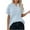 Light Blue-womens plus size tops, variant on Hfnxid Women's Plus Size Tops Button Up Henley Short Sleeve Shirt Casual Loose Fit Business Blouses Summer Trendy Casual Work BlouseWhiteL