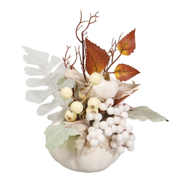 falsa, decoración de otoño, bayas navideñas, fiesta de Acción de Gracias, accesorios de fotografía, adorno, centros de mesa, Hojas de Estilo A