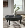 thumbnail image 2 of Signature Design by Ashley Marstream Round Coffee Table with Storage Drawers, Modern Farmhouse, Black, 2 of 8