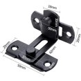 thumbnail image 2 of ORUYROP 90 Degree Locking Privacy Lock Sliding barn Door Latch Right Angle Door Clasp cam Lock (2 Small Black), 2 of 4