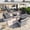 Black, variant on 7-Piece Patio Furniture Set, Outdoor Patio Furniture with Thick Cushions, Modular Patio Sofa, Dual-Strand Wicker Rattan, Rust-Resistant Frame, Backyard Furniture for Garden, Deck, Navy Blue