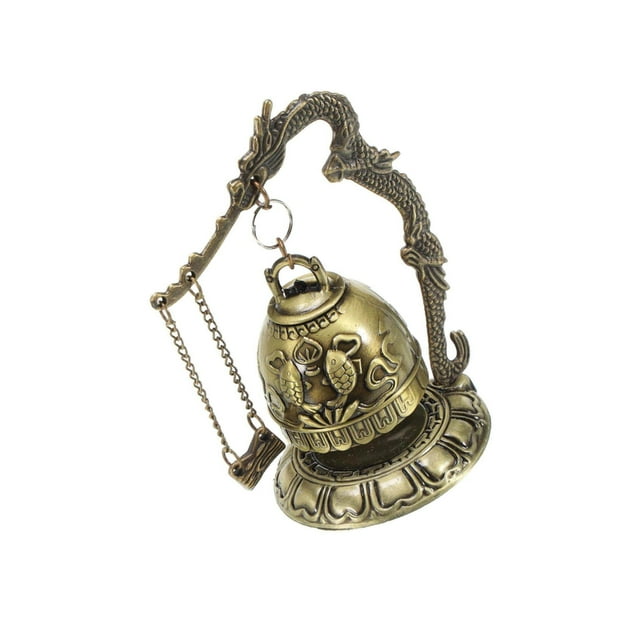 Dragon Fengshui Bell Good Luck Bless for Home dollars zen wind chimes Desk Decor fish