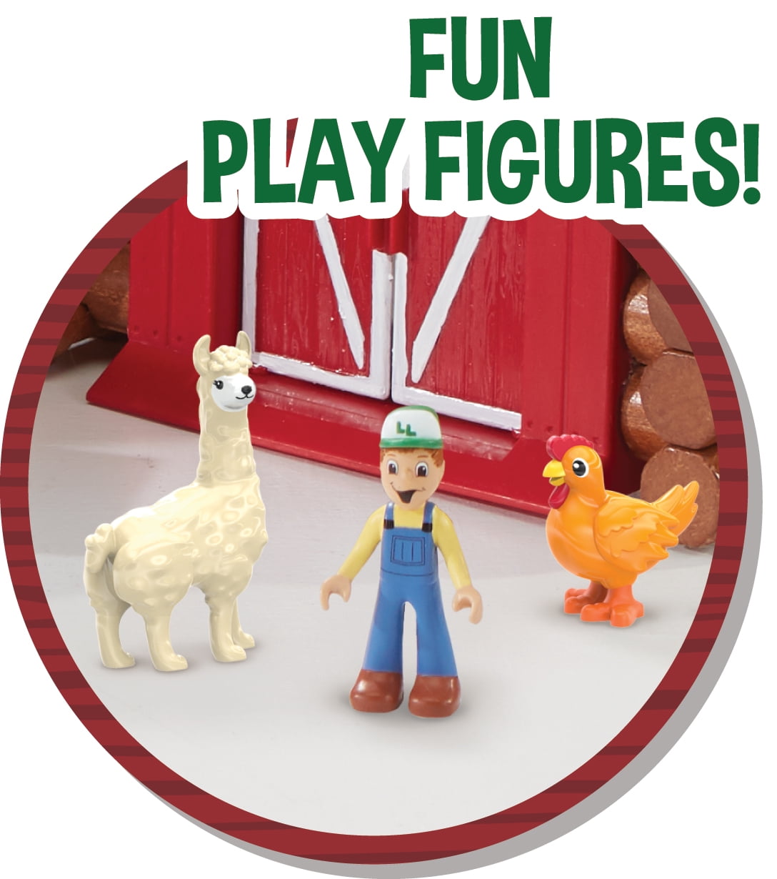 Lincoln Logs Fun on the Farm Play Construction Toys & Tools for Ages 3 & Above, Wood, 102 Pieces
