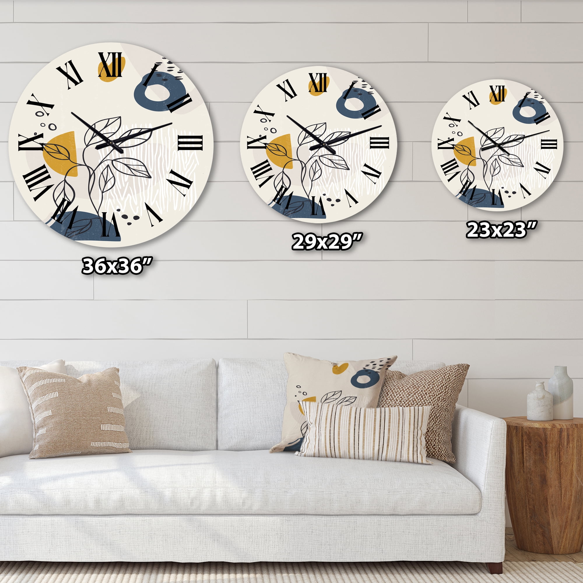 Designart 1 in Modern,Contemporary Wall Clock