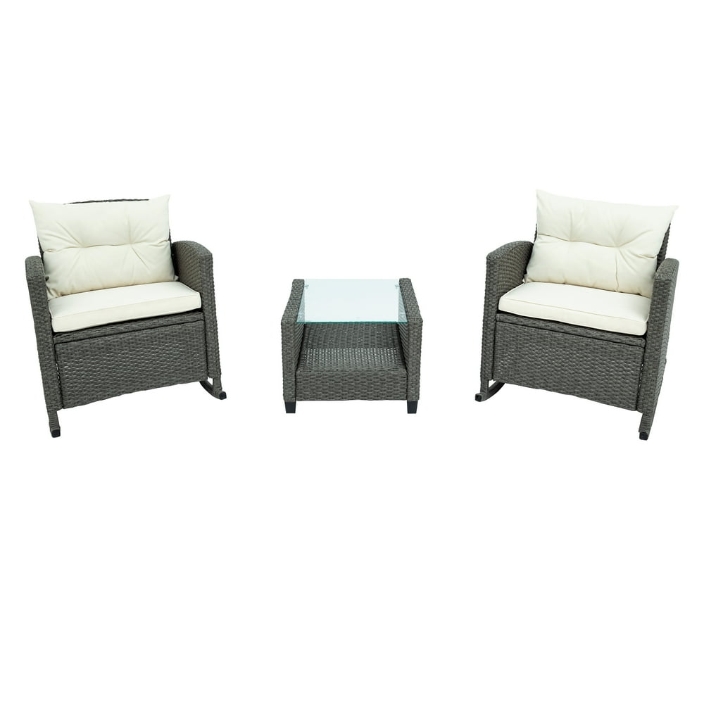 Outdoor Swivel Rocker Patio Chairs, Rattan Wicker Patio Furniture