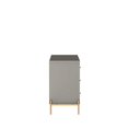 thumbnail image 4 of Manhattan Comfort Jasper Tall Dresser and Classic Dresser Set of 2 in Gray, 4 of 16