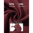 thumbnail image 5 of BALEAF Women's Petite Flare Leggings Tummy Control Crossover High Waisted Yoga Pants with Pockets Work Casual 27" Wine Red 3XL, 5 of 6