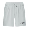 thumbnail image 4 of Men's And Boys' Summer Outdoor 5 Inch Shorts for Casual Beach Wear Lightweight Sportswear, XXL, Light Gray, 4 of 4