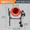thumbnail image 2 of Jocisland 4.9 Cu.Ft. Electric Cement Mixer,375W Portable Wheelbarrow Concrete Mixing Machine with 140L Drum, 110V Motor for Mortar, Feed, and Stucco, 2 of 9