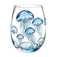 thumbnail image 2 of BiFandian Artisanal Ocean Animals Glassware, Stemless Handcrafted Marine Design Drinking Glass, Coastal Home Decor for Beach House, Kitchen Bar, Oceanside Living Gift, 2 of 7