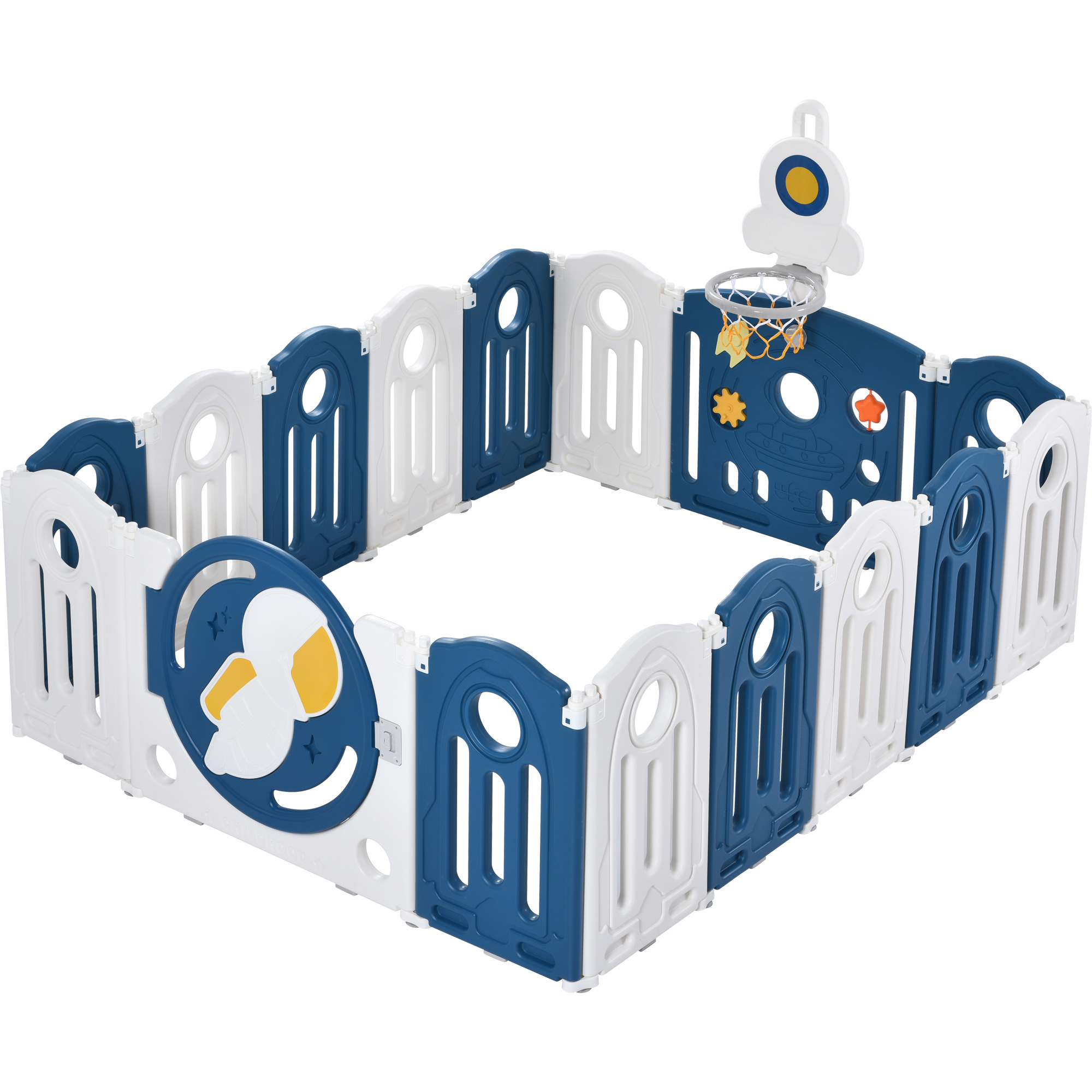 Walkfairy Baby Playpen for Toddler, Astronaut Theme Kids Activity