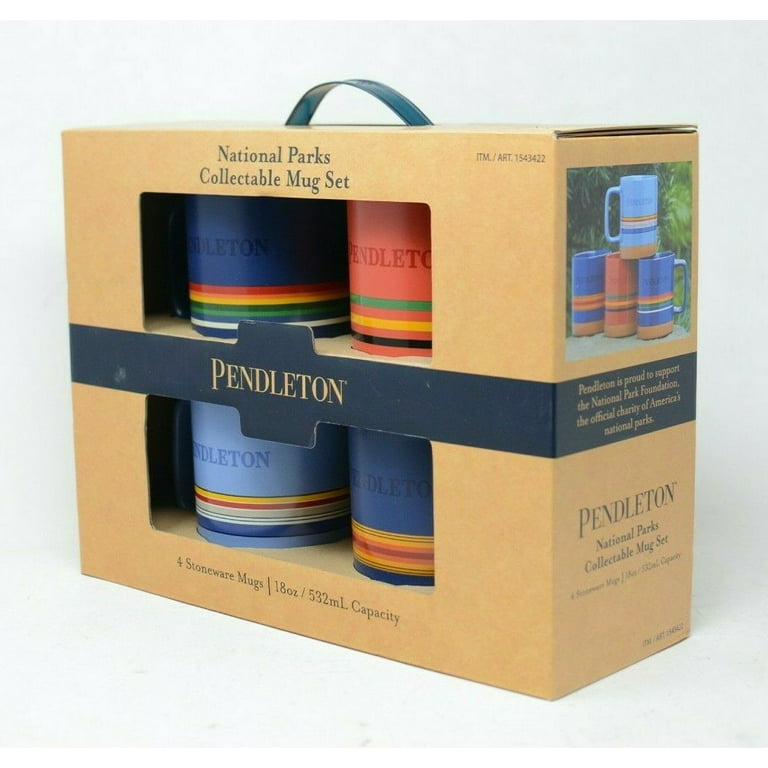 Pendleton National Parks Collectible Mug 18 oz Set Of 2 Coffee Cups Red &  Blue