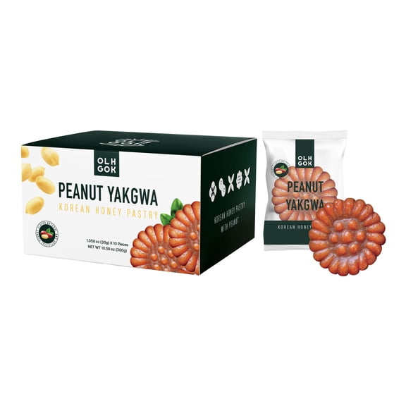 OLHGOK Peanut Yakgwa Net Wt. 10.6 oz (1.06 oz × 10 pieces)