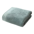 thumbnail image 3 of Green Cotton Towel, Soft Highly Absorbent Commercial Bath Towel for Gym Hotel Spa Home, Quick-Dry 600 GSM Plush Spa Towel, 13.7"x29.5", 100% Cotton, 3 of 9