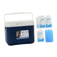 thumbnail image 2 of Nevera portátil para acampar, nevera portátil para alimentos congelados/calientes, 6 L, con bolsa de hielo, para patio, camping, playa, senderismo, Azul, 2 of 8