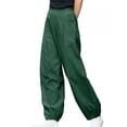 thumbnail image 4 of Hanerdun Women Wide Legs Pants Female Casual Trousers Baggy Bottom Green S, 4 of 5