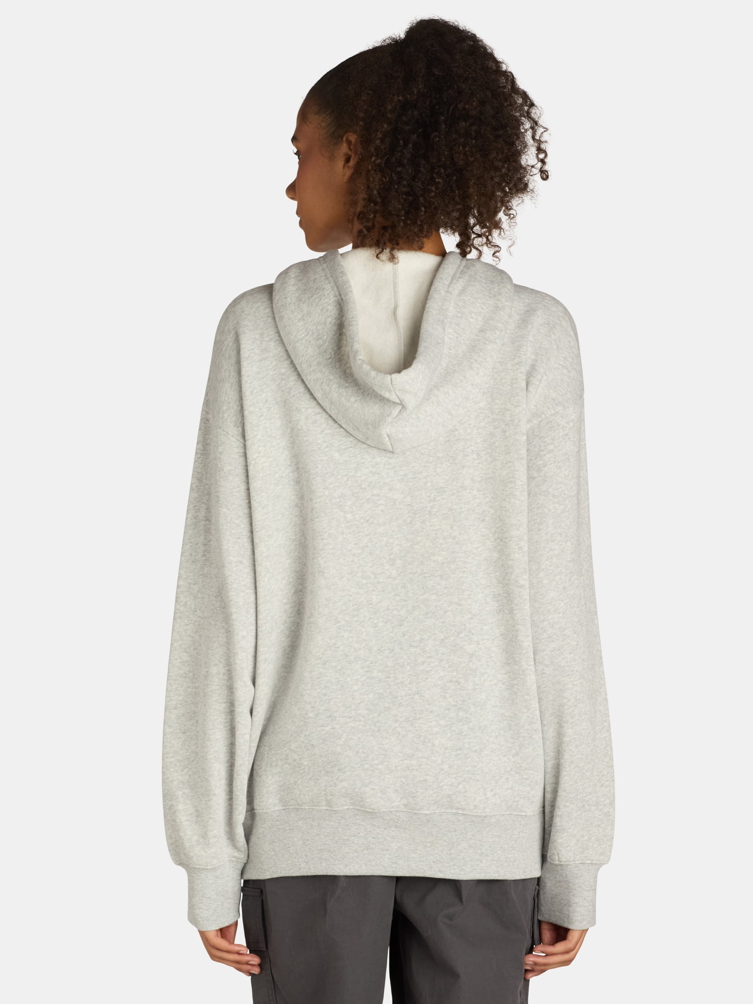 No Boundaries Oversized Zip Hoodie, Women’s