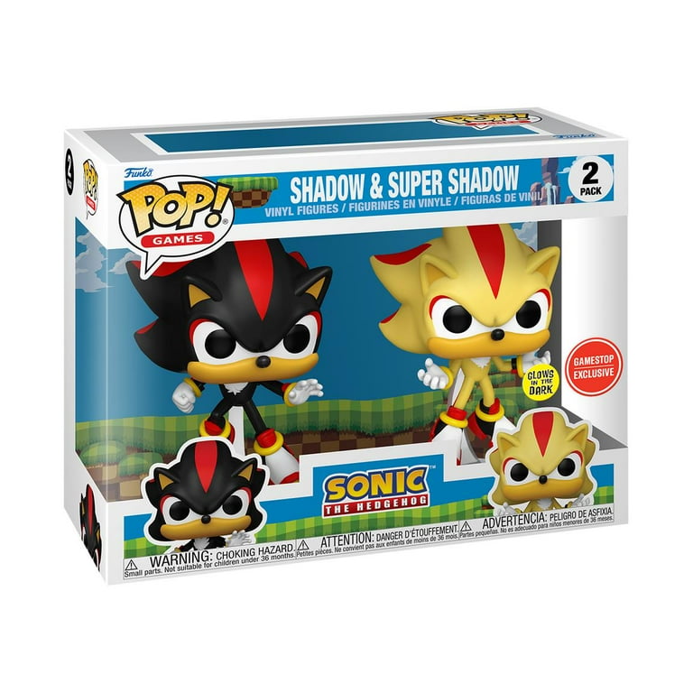 Funko Pop! Sonic the Hedgehog Shadow & Super Shadow Glow in