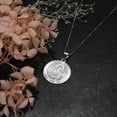 thumbnail image 6 of Picturesongold.Com Saint Lucy Religious Medal Necklace Pendants - 3/4 inch Size of a Nickel -Sterling Silver, 6 of 6