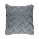 thumbnail image 2 of Funda decorativa de cojín gris marrón de 18x18 pulgadas - Terciopelo peludo suave con patrón de bordado para sofá cama, 2 of 7