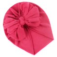 thumbnail image 3 of Txlixc Gorra de capucha para bebés, bufanda de arco retro para niños pequeños, gorra elástica para niñas y niños recién nacidos Txlixc moda, 3 of 7